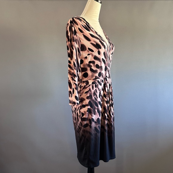 Jennifer Lopez Animal Leopard Print Ombre Snake Wrap Dress - Picture 7 of 15